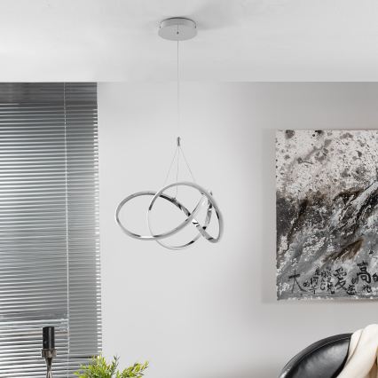 ONLI - LED luster na sajli LOOP LED/40W/230V 4000K sjajni hrom