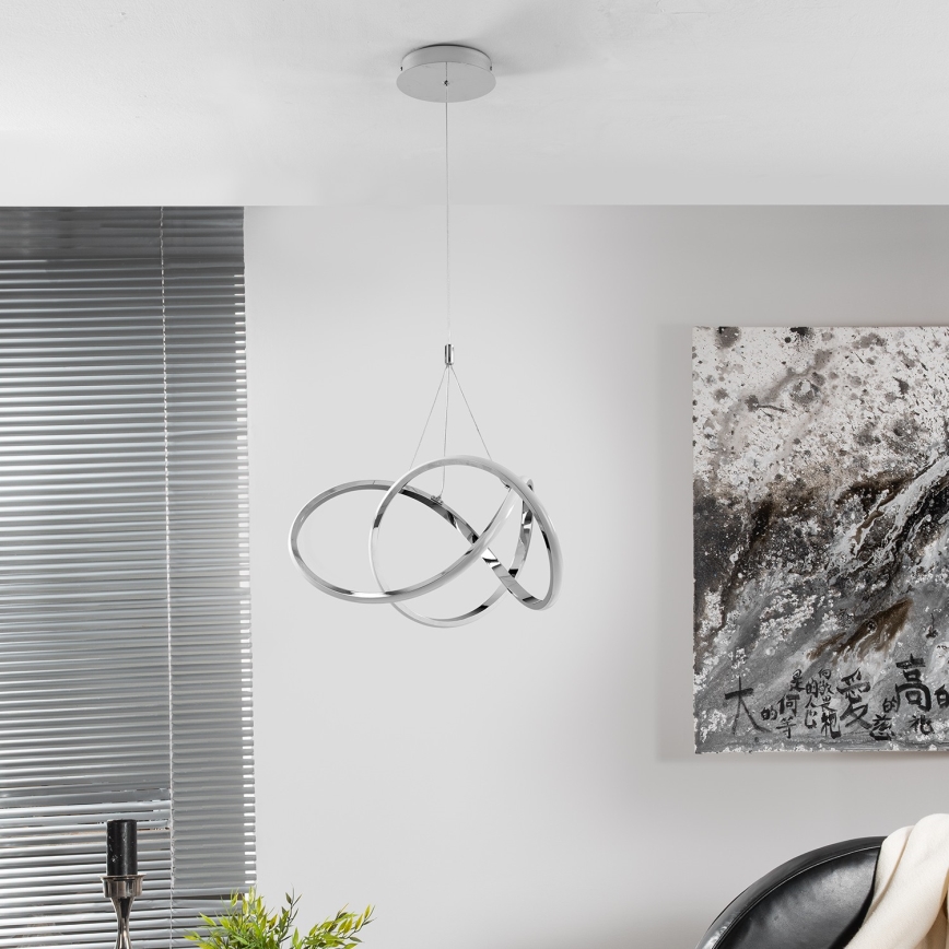 ONLI - LED luster na sajli LOOP LED/40W/230V 4000K sjajni hrom