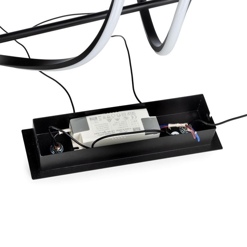 ONLI - LED luster na sajli TWIST LED/30W/230V 4000K crna