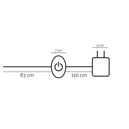 ONLI -  LED Podna lampa DAFNE LED/38W/230V 4000K crna