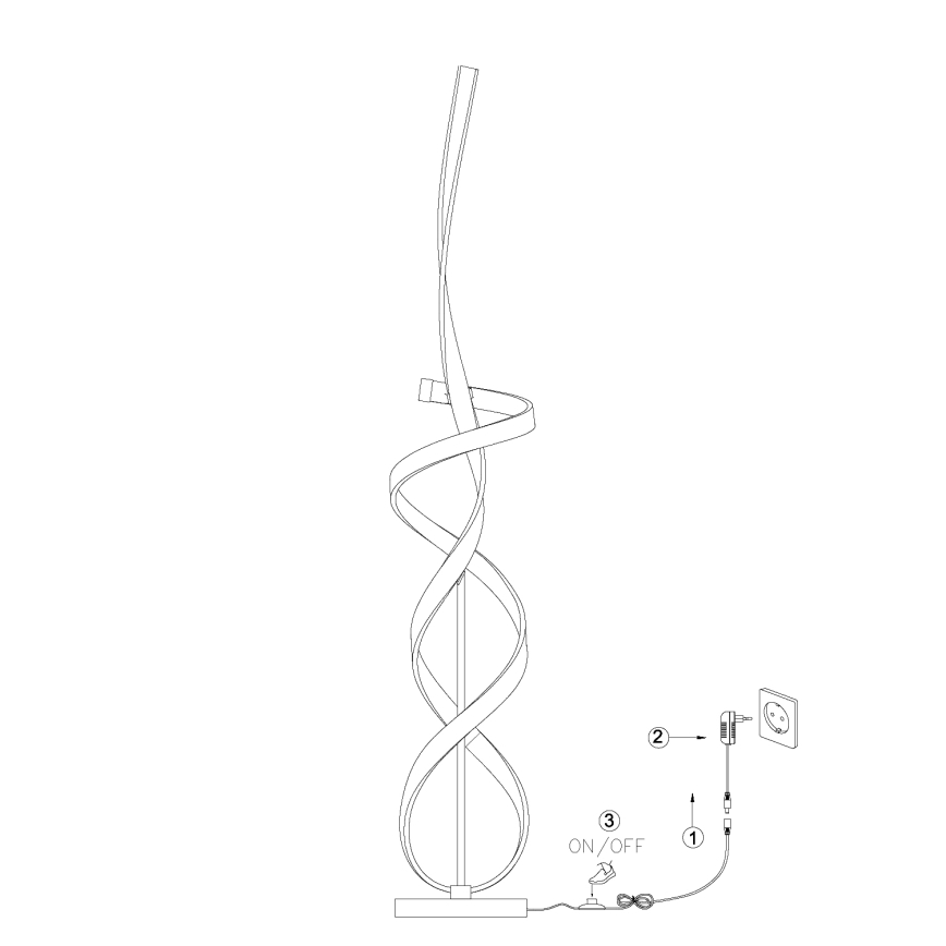 ONLI - LED podna lampa KIRA LED/31W/230V 4000K zlatna