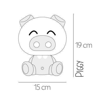 ONLI - LED prigušiva dečija noćna lampica PUPPIES LED/3W/230V 19 cm prasence/plava