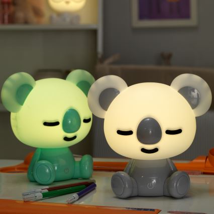 ONLI - LED prigušiva dečja noćna lampica PUPPIES LED/3W/230V 20 cm koala/zelena