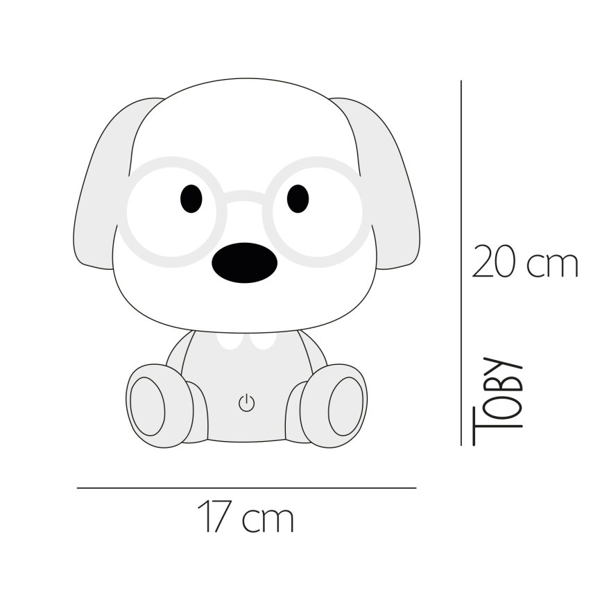 ONLI - prigušiva LED dečija noćna lampica PUPPIES LED/3W/230V 20 cm pas/ružičasta