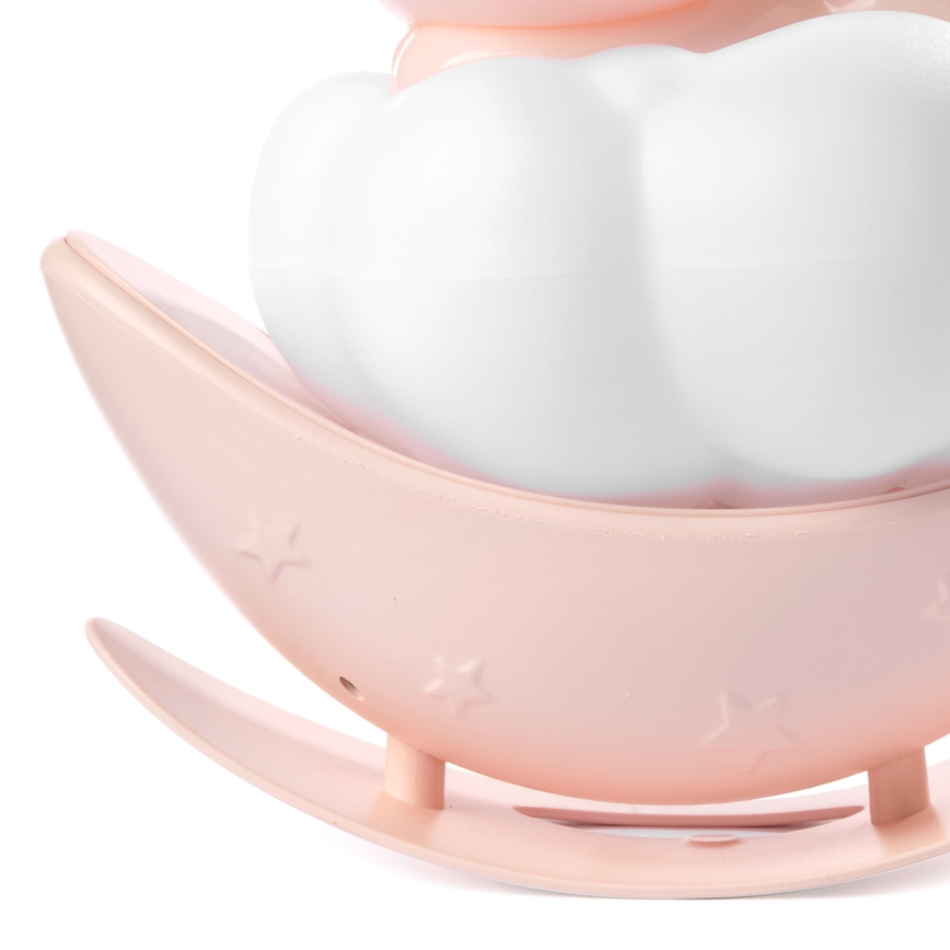 ONLI - Punjivo LED dečje noćno svetlo NUVOLINA LED/2,5W/5V 300 mAh meda/ružičasta