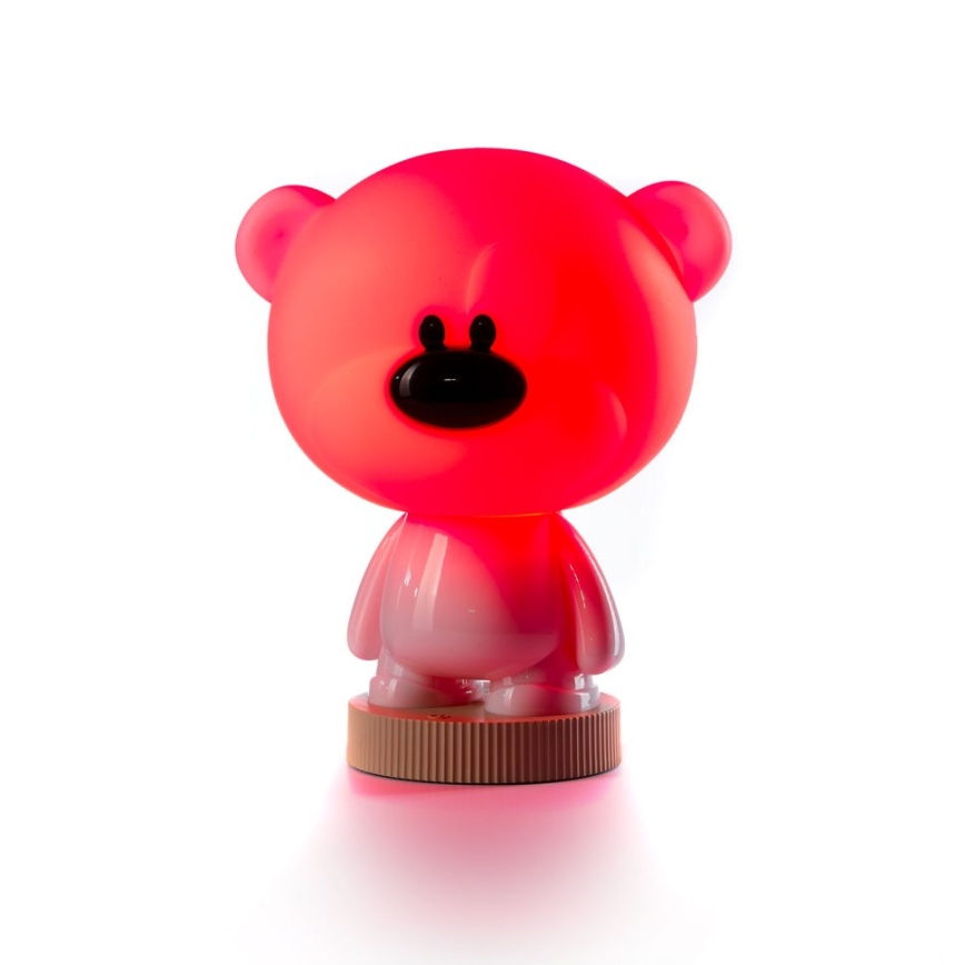 ONLI - LED RGB dečija noćna lampica PUPPIES, LED/3W/USB, plišani meda, 30 cm
