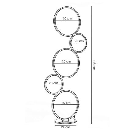 ONLI - LED stojeća lampa RINGS LED/58W/230V 4000K crna