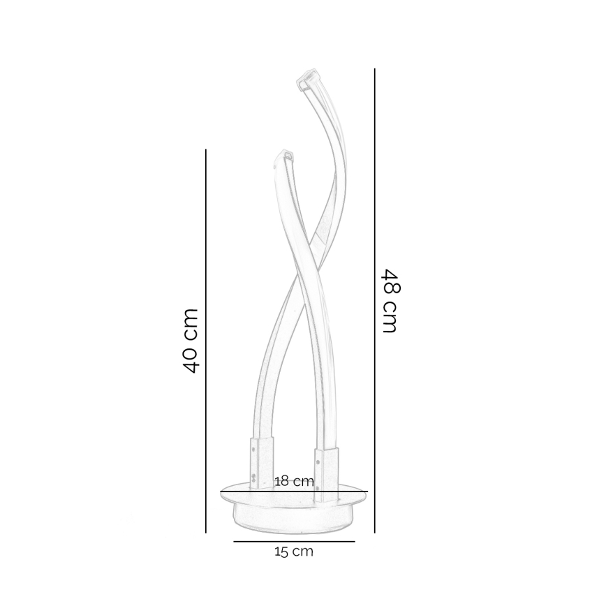 ONLI - LED Stona lampa DAFNE LED/12W/230V 4000K 48 cm crna
