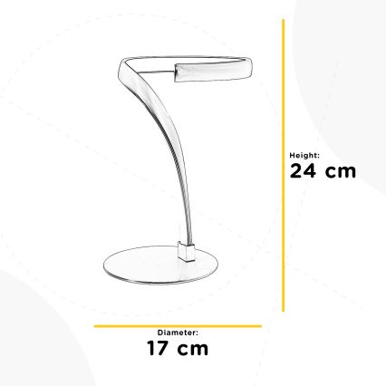 ONLI - LED Stona lampa INFINITY LED/12W/230V 4500K 24 cm mat hrom