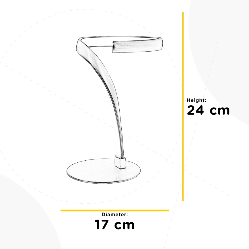 ONLI - LED Stona lampa INFINITY LED/12W/230V 4500K 24 cm mat hrom