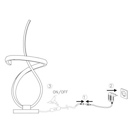 ONLI - LED stona lampa KIRA LED/10W/230V 4000K 28 cm zlatna