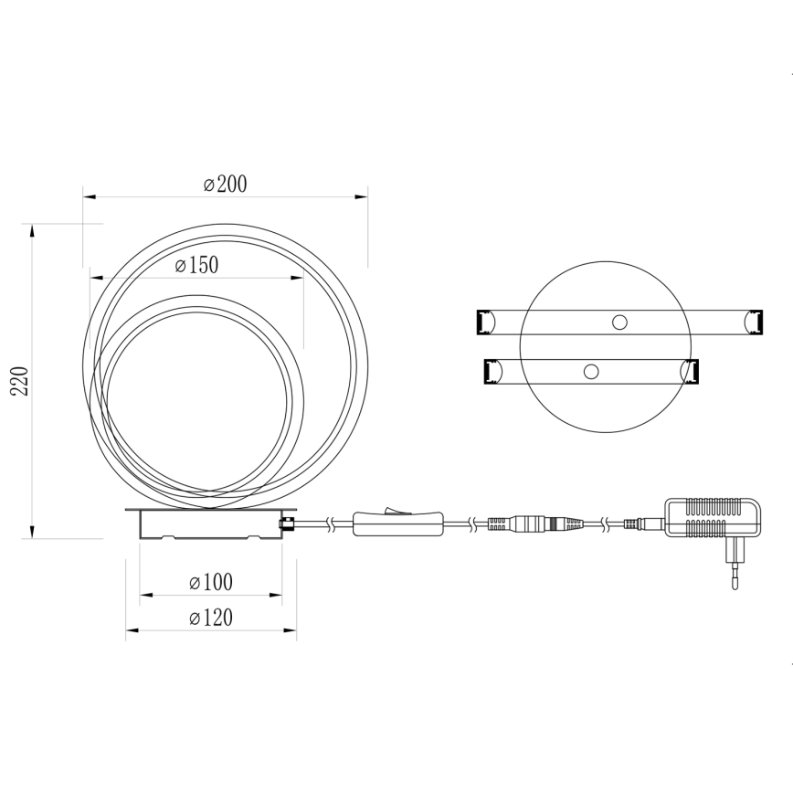 ONLI - LED Stona lampa NOELIA LED/10W/230V 22 cm zlatna