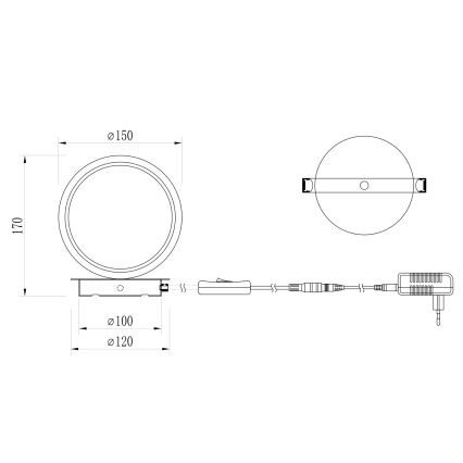 ONLI - LED stona lampa NOELIA LED/4W/230V 17 cm zlatna