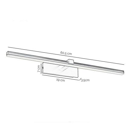 ONLI - LED svetlo za slike FRED LED/14W/230V 4000K crna