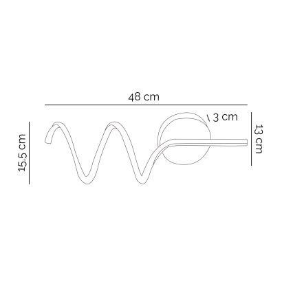 ONLI - LED zidno svetlo TWIST LED/6W/230V 4000K crna