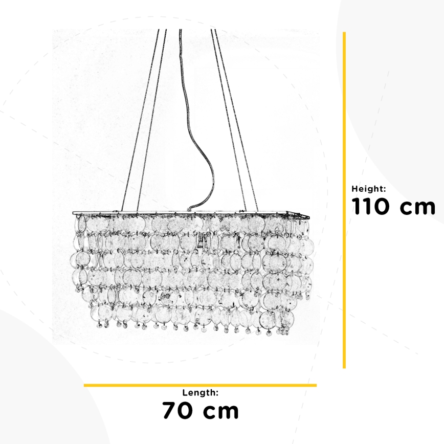 ONLI - Luster na kablu MAKANI 6xE14/6W/230V