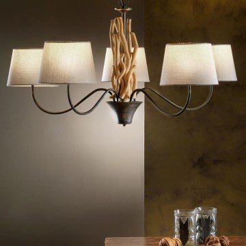 ONLI - Luster na lancu AGAR 5xE14/6W/230V prečnik 80 cm