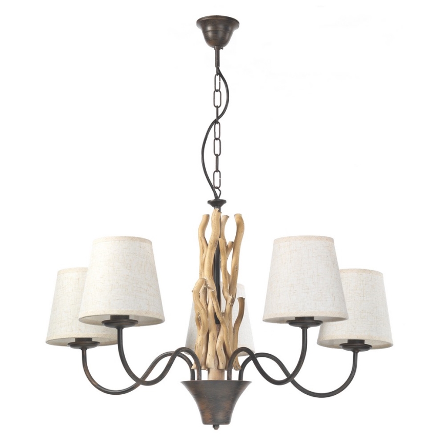 ONLI - Luster na lancu AGAR 5xE14/6W/230V prečnik 80 cm