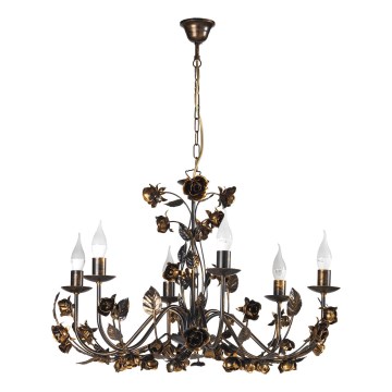 ONLI - Luster na lancu CAROLINA 6xE14/6W/230V bronzana