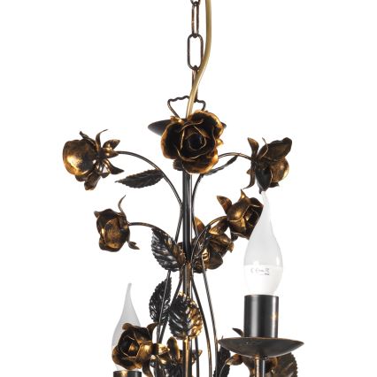 ONLI - Luster na lancu CAROLINA 6xE14/6W/230V bronzana