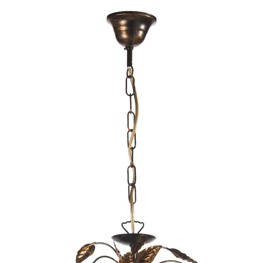 ONLI - Luster na lancu COLLANA 6xE14/6W/230V bronzan/zlatan