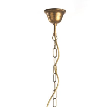 ONLI - Luster na lancu DOPPIO GIRO 5xE14/6W/230V u bronzanoj boji