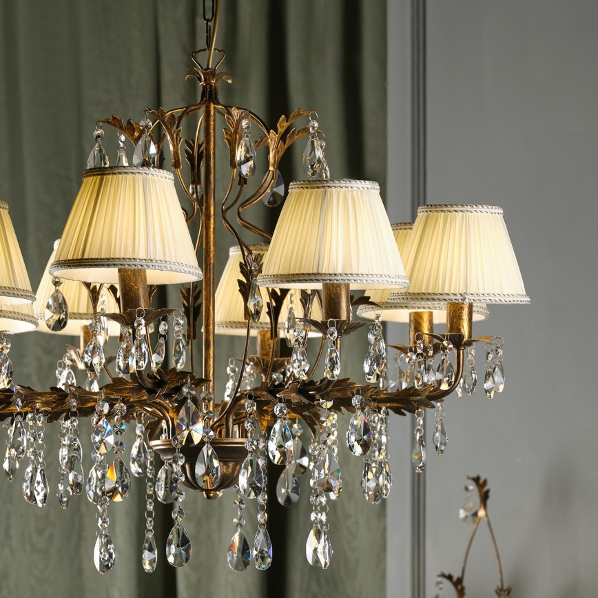 ONLI - Luster na lancu KAREN 5xE14/6W/230V bronzana