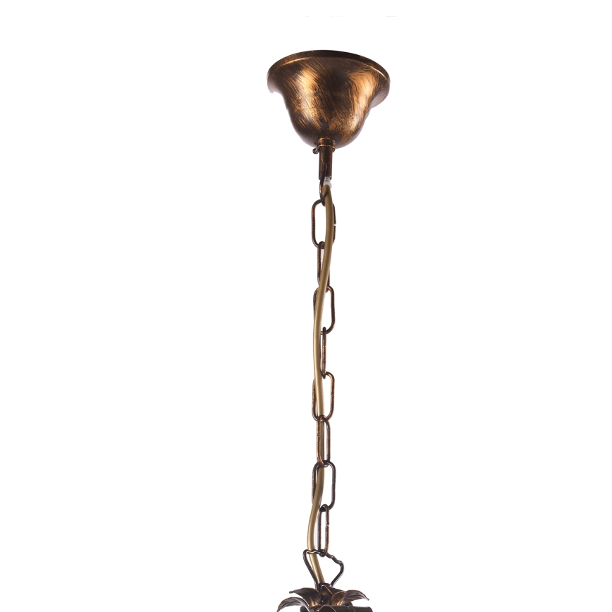 ONLI - Luster na lancu LUCREZIA 3xE14/6W/230V bronzan