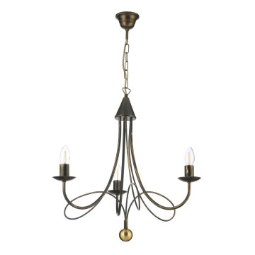 ONLI - Luster na lancu MILVIA 3xE14/6W/230V u bronzanoj boji