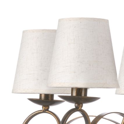 ONLI - Luster na lancu POMPEI 5xE14/6W/230V bronzan