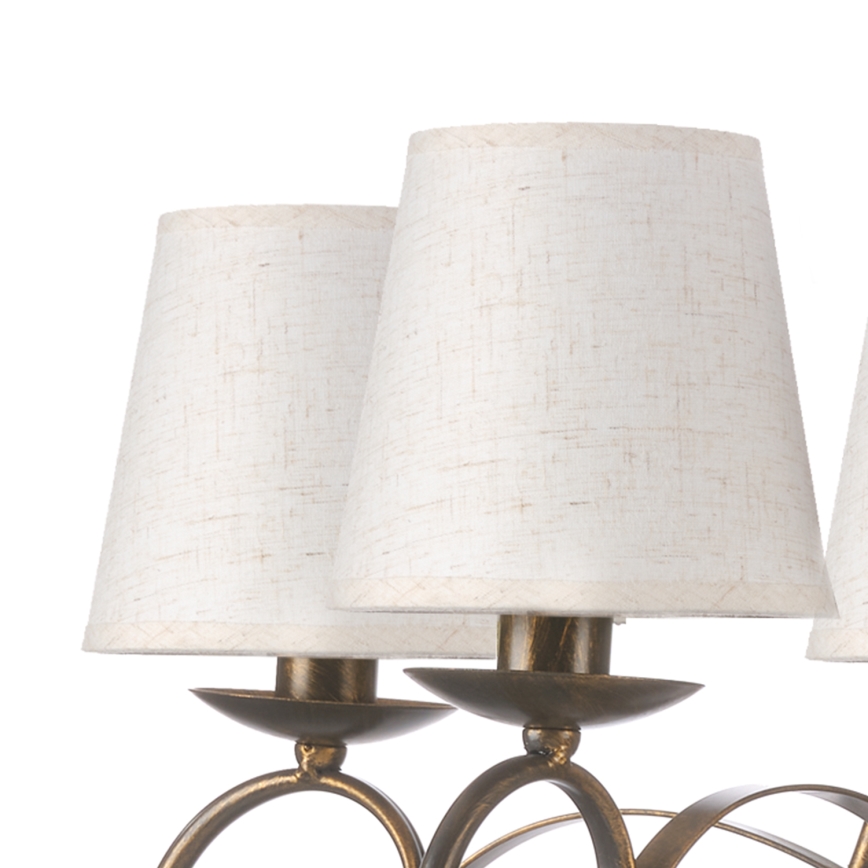 ONLI - Luster na lancu POMPEI 5xE14/6W/230V bronzan