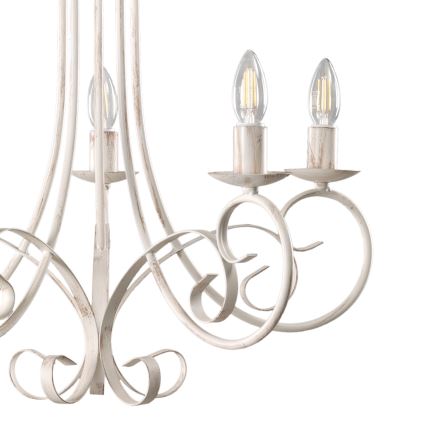 ONLI - Luster na lancu POMPEI 5xE14/6W/230V krem boje