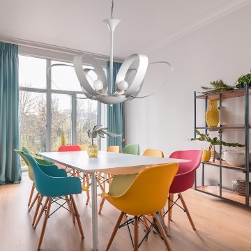 ONLI - Luster na lancu SERENA 6xE14/6W/230V beli