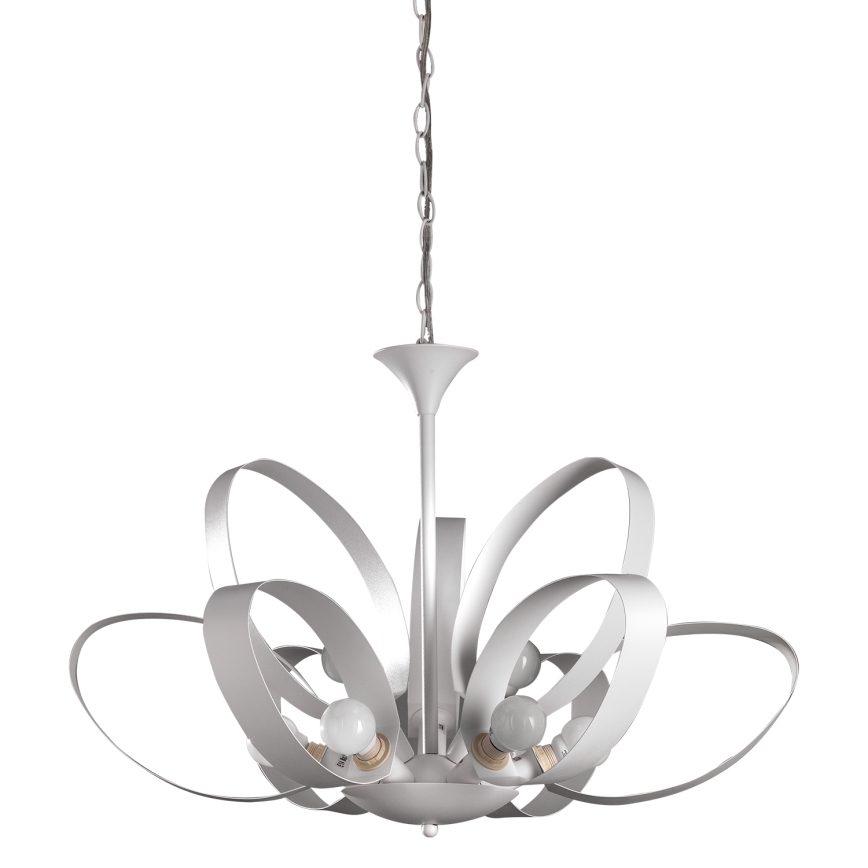 ONLI - Luster na lancu SERENA 9xE14/6W/230V bela