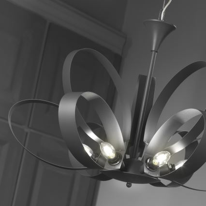 ONLI - Luster na lancu SERENA 9xE14/6W/230V crni