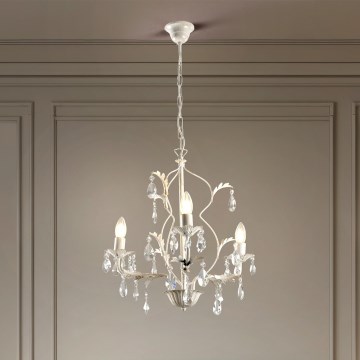 ONLI - Luster na lancu TERESA 3xE14/6W/230V bela