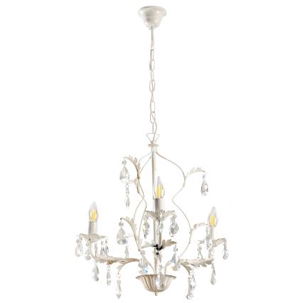 ONLI - Luster na lancu TERESA 3xE14/6W/230V bela