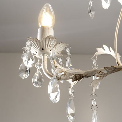 ONLI - Luster na lancu TERESA 3xE14/6W/230V bela