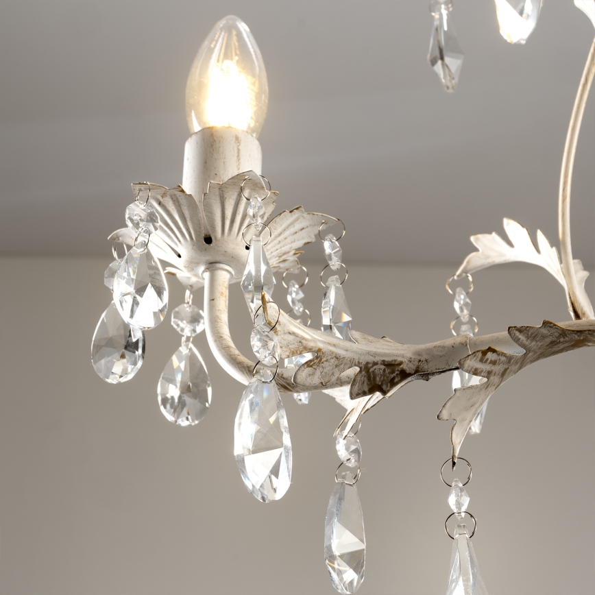 ONLI - Luster na lancu TERESA 3xE14/6W/230V bela