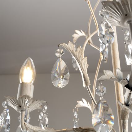 ONLI - Luster na lancu TERESA 3xE14/6W/230V bela