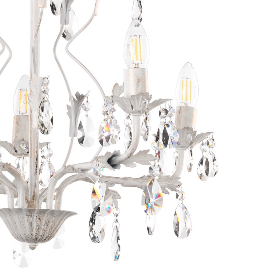 ONLI - Luster na lancu TERESA 5xE14/6W/230V beli