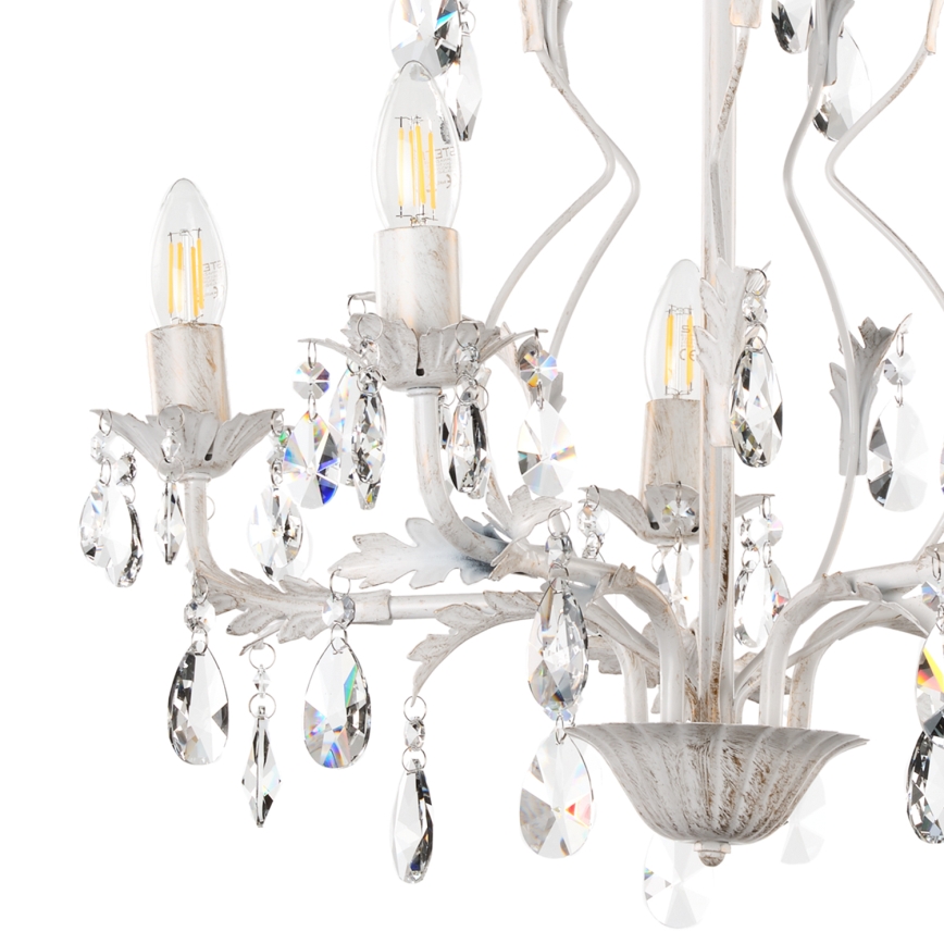 ONLI - Luster na lancu TERESA 5xE14/6W/230V beli