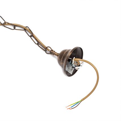 ONLI - Luster na lancu TERESA 5xE14/6W/230V bronzan