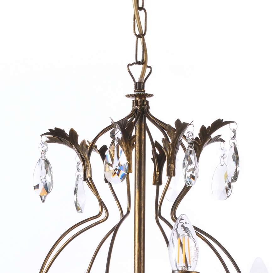ONLI - Luster na lancu TERESA 8xE14/6W/230V u boji bronze