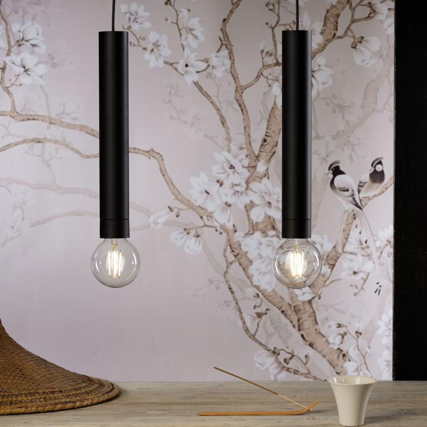 ONLI - Luster na lanku DORA 1xE27/15W/230V crna