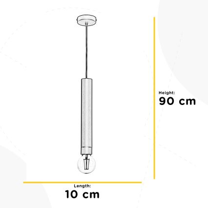 ONLI - Luster na lanku DORA 1xE27/15W/230V crna