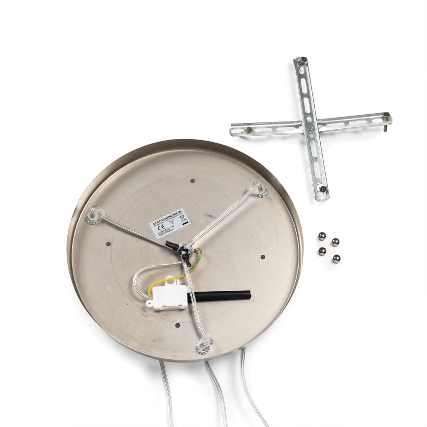 ONLI - Luster na lanku DOROTY 3xE27/15W/230V bela/sjajni hrom