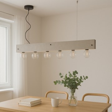 ONLI - Luster na sajli ARGO 6xE27/22W/230V siva