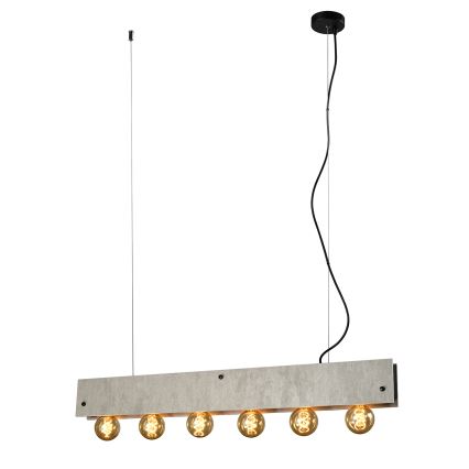 ONLI - Luster na sajli ARGO 6xE27/22W/230V siva