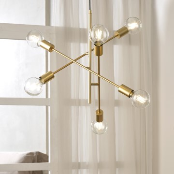 ONLI - Luster na sajli CROSS 6xE27/22W/230V